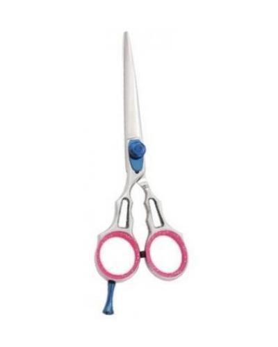Professional Razor Scissor Convex Edge, Adjustable Screw With Clipper Plate, Honed Blades, Removable Finger Rest (01-012)
