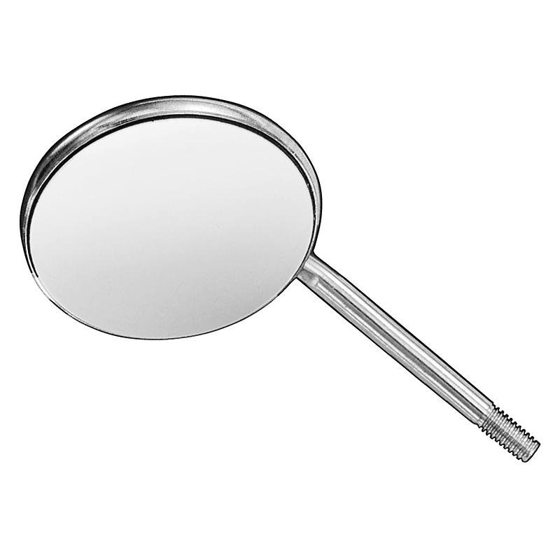 Mouth Mirrors, Plane, Rhodium, Sz.5, 12 Ea
