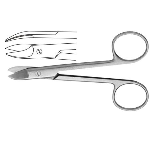 Beebee Crown Scissor Curved - One Toothed Cutting Edge 12 Cm - 4 3/4