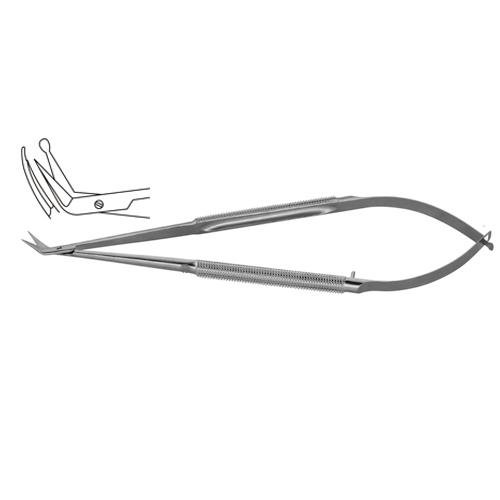 Jaboma Micro Scissor Angled - One Probed Tip 18 Cm - 7" Blade Size 12 Mm (SKS-SUR-0139)