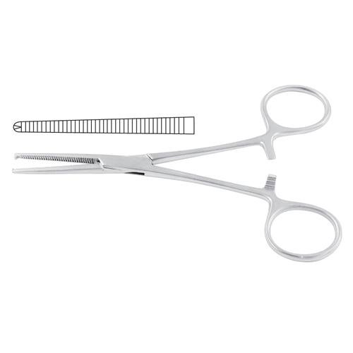 Kocher (Delicate) Haemostatic Forceps Straight - 1 X 2 Teeth 13 Cm - 5