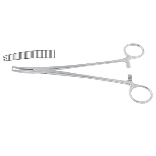 Faure Peritoneum Forcep Curved - 1 X 2 Teeth 21 Cm - 8 1/4 (SKS-SUR-0486)