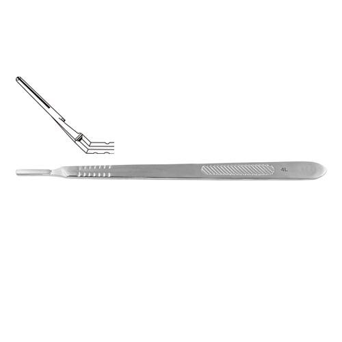 Scalpel Handle No. 4L Solid, Angled, Long 21 Cm - 8 1/4