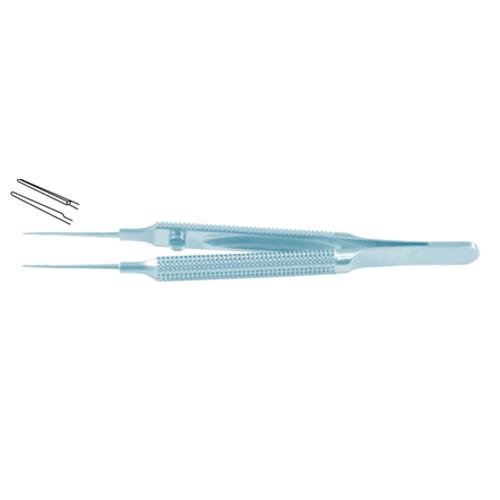 Tennant Suture Tying Forcep Curved - Round Handle With Guide Pin - Extra Delicate Smooth Jaws 10.5 Cm - 4" Jaws Length 6 Mm (SKS-SUR-0756)