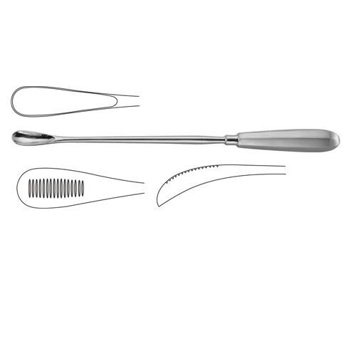 Cuzzi Placenta Scoop Blunt - Back Side Serrated 30 Cm - 11 3/4" Cup Size 17 Mm